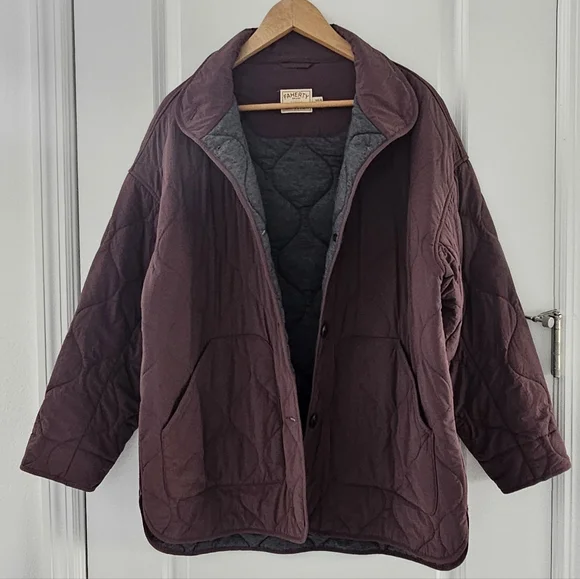 Faherty Horizon series Brown Quilted oversize Jacket size XS/ S - Picture 6 of 16